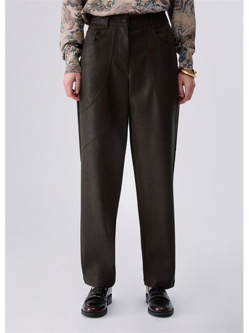 Pantaloni baggy in tessuto spalmato